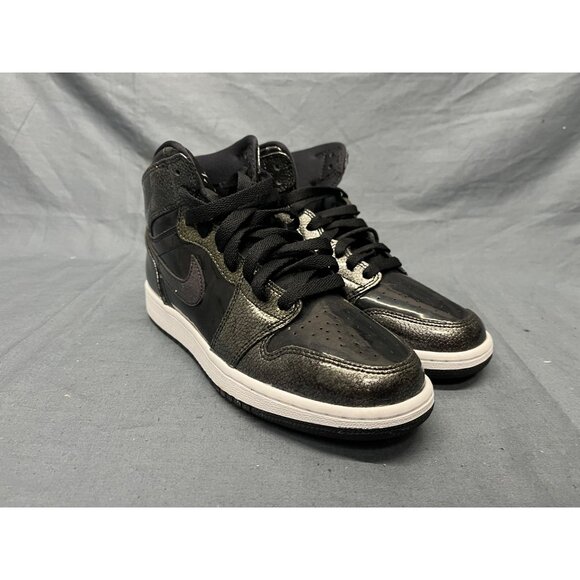 Nike Boys Jordan 1 Retro High (GS) 2016 Black Patent Size 4.5 NEW NO BOX! - Picture 10 of 11